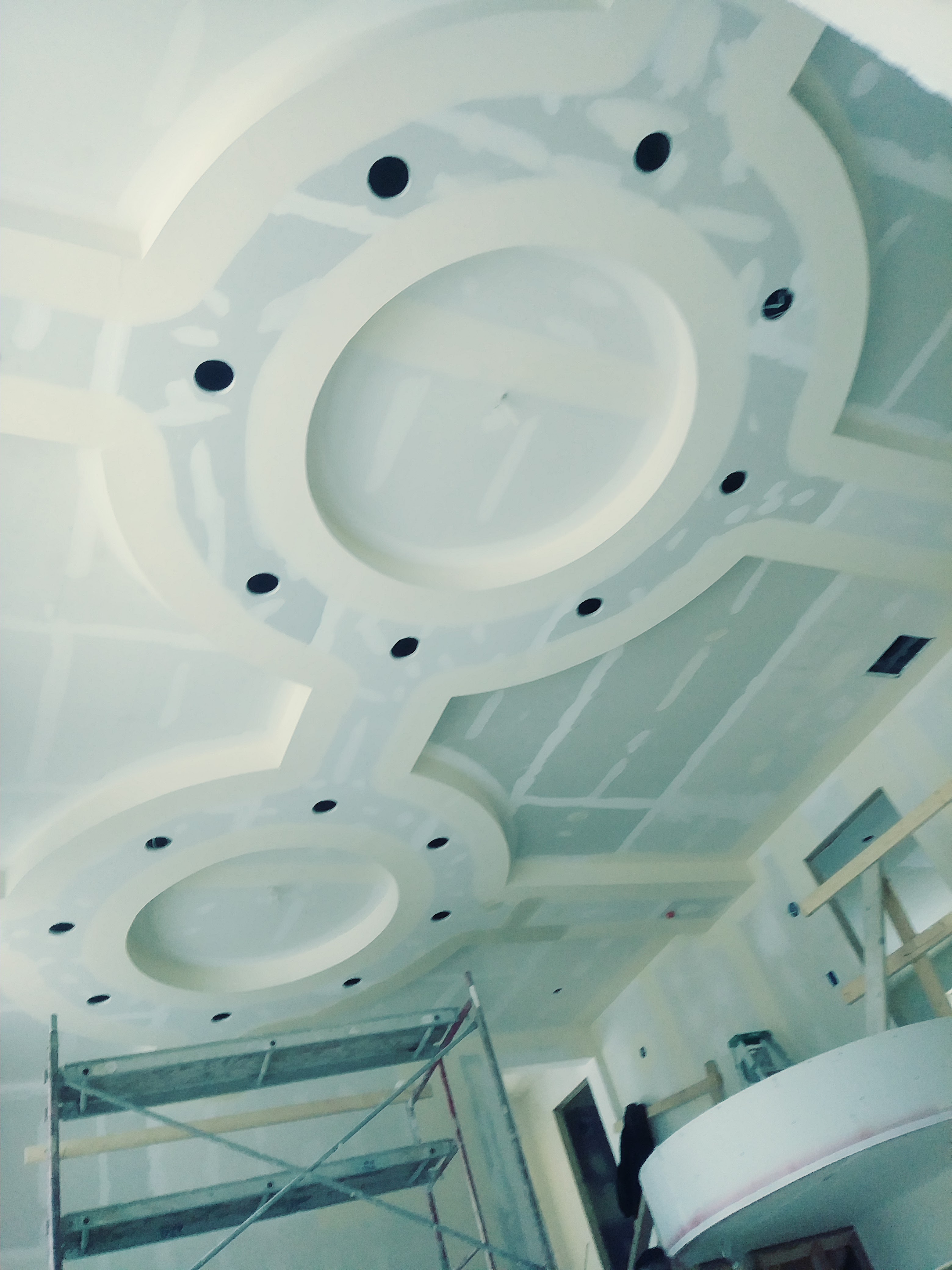 Custom ceiling — drywall stage